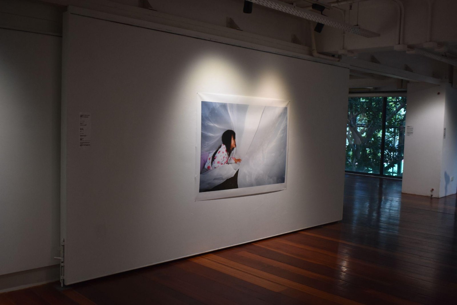 JCCAC · 壁面に展示したパフォーマンス写真